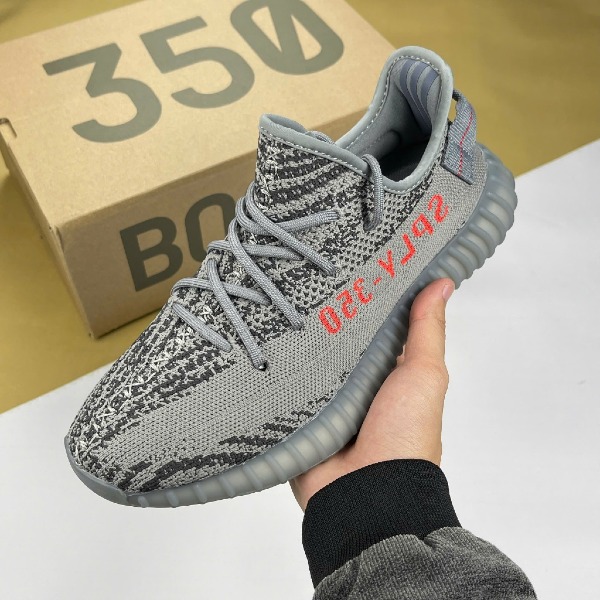 Giày Adidas Yeezy 350 V2 Beluga 2.0 Xám Chữ Đỏ Boost Nén Hạt [S] - Adidas ảnh 2 giày thể thao chất lượng