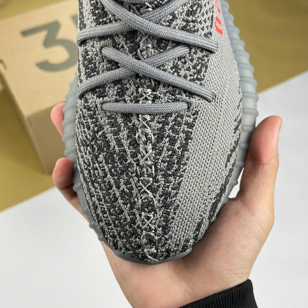 Giày Adidas Yeezy 350 V2 Beluga 2.0 Xám Chữ Đỏ Boost Nén Hạt [S] - Adidas ảnh 4 giày thể thao chất lượng