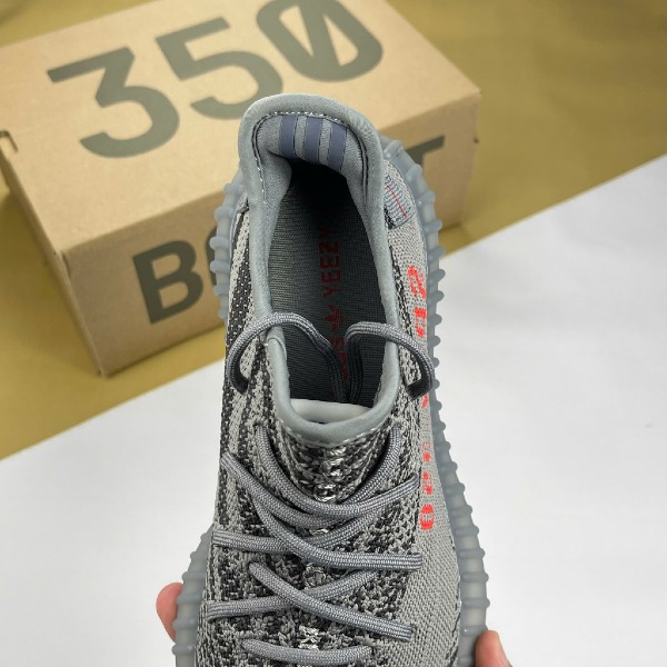Giày Adidas Yeezy 350 V2 Beluga 2.0 Xám Chữ Đỏ Boost Nén Hạt [S] - Adidas ảnh 5 giày thể thao chất lượng