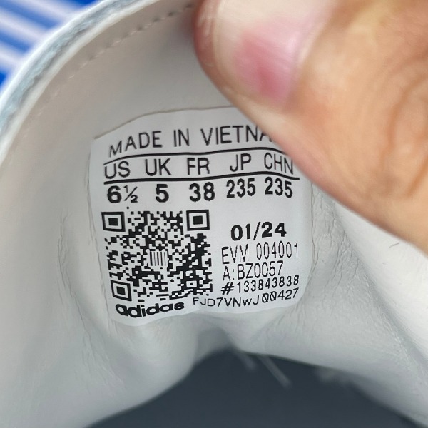 Giày Adidas Samba OG Cloud White Core Black Samba Trắng Logo Đen Mũi Xám - Adidas ảnh 8 giày thể thao chất lượng