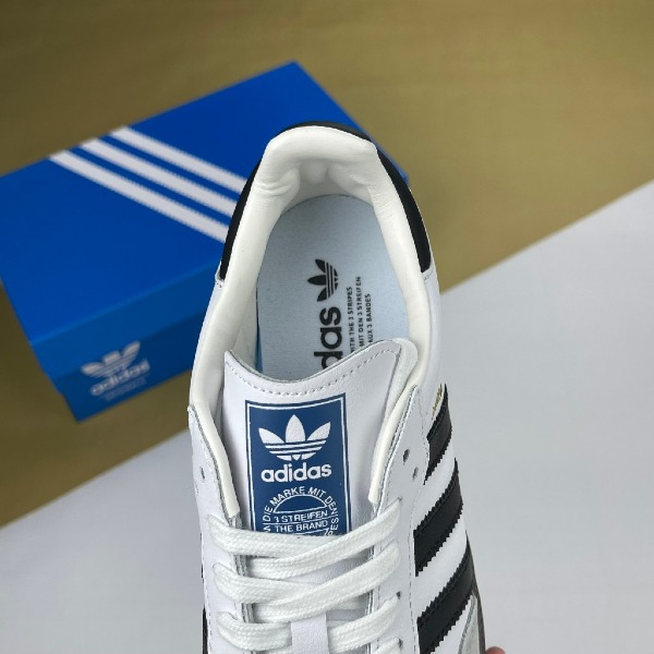 Giày Adidas Samba OG Cloud White Core Black Samba Trắng Logo Đen Mũi Xám - Adidas ảnh 5 giày thể thao chất lượng