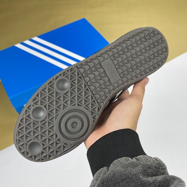 Giày Adidas Samba OG Cloud White Core Black Samba Trắng Logo Đen Mũi Xám - Adidas ảnh 7 giày thể thao chất lượng