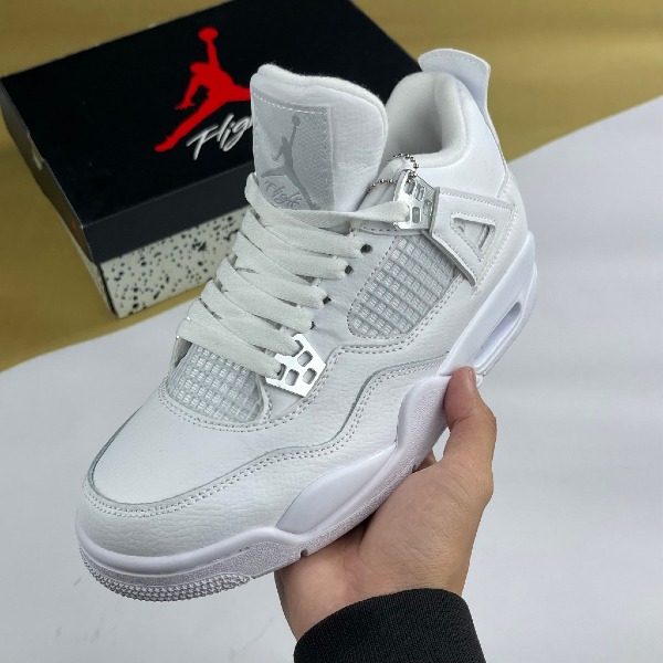 Giày Nike Air Jordan 4 Pure Money All White, JD4 Full Trắng - Nike ảnh 2 giày thể thao chất lượng