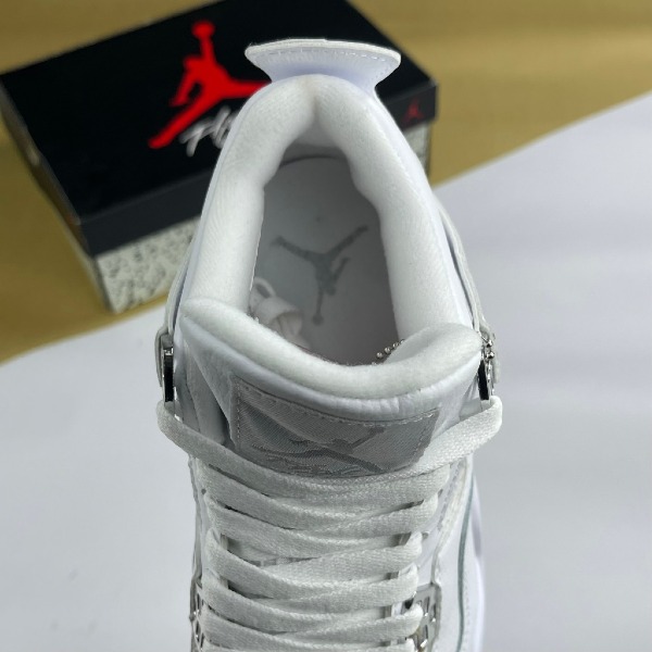 Giày Nike Air Jordan 4 Pure Money All White, JD4 Full Trắng - Nike ảnh 4 giày thể thao chất lượng