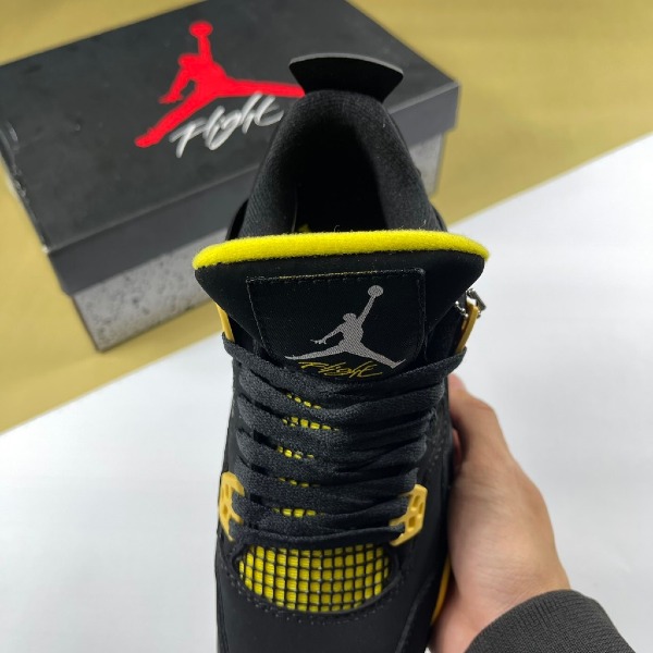 Giày Nike Air Jordan 4 Retro Thunder Yellow Black, JD4 Đen Vàng - Nike ảnh 5 giày thể thao chất lượng