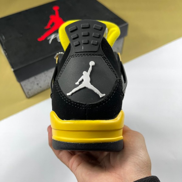 Giày Nike Air Jordan 4 Retro Thunder Yellow Black, JD4 Đen Vàng - Nike ảnh 6 giày thể thao chất lượng