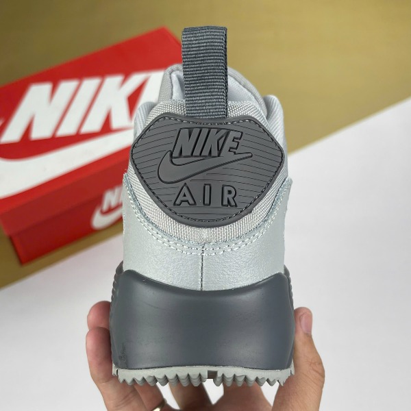 Giày Nike Air Max 90 Surplus Wolf Grey, Air Max 90 Xám viền Đỏ - Nike ảnh 6 giày thể thao chất lượng