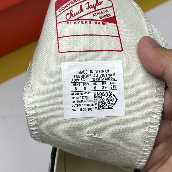 Giày Converse Chuck Taylor All Star 70 Plus Black Cao Đen Đế Ghép [S] - Converse ảnh 8 giày thể thao chất lượng