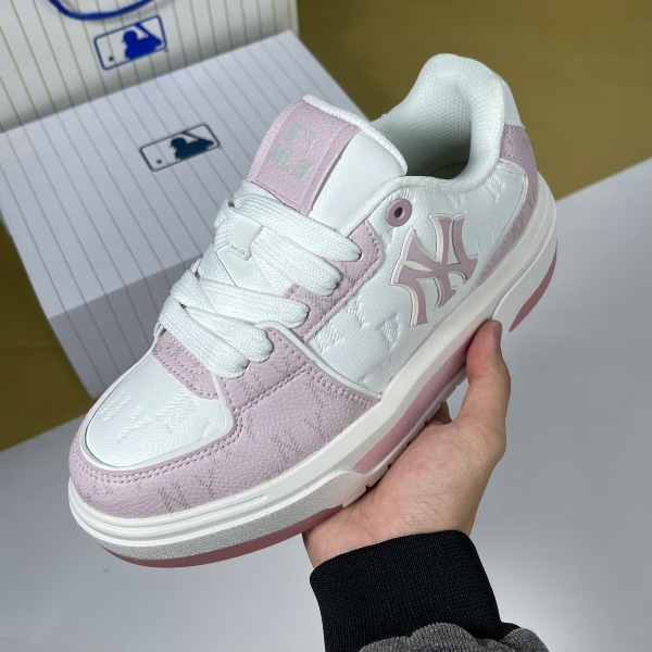 Giày MLB Chunky Liner Denim Monogram NY White Pink Trắng Hồng - MLB ảnh 2 giày thể thao chất lượng