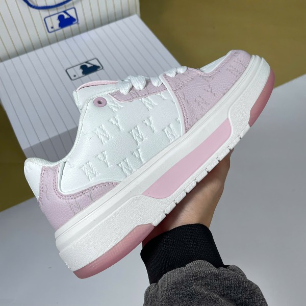 Giày MLB Chunky Liner Denim Monogram NY White Pink Trắng Hồng - MLB ảnh 3 giày thể thao chất lượng
