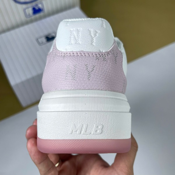 Giày MLB Chunky Liner Denim Monogram NY White Pink Trắng Hồng - MLB ảnh 6 giày thể thao chất lượng
