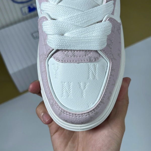 Giày MLB Chunky Liner Denim Monogram NY White Pink Trắng Hồng - MLB ảnh 4 giày thể thao chất lượng