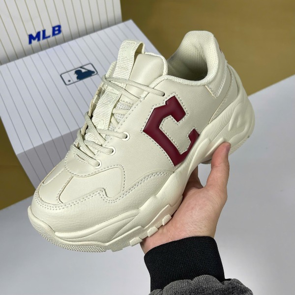 Giày MLB Big Ball Beige Red Kem Chữ C Đỏ - MLB ảnh 2 giày thể thao chất lượng