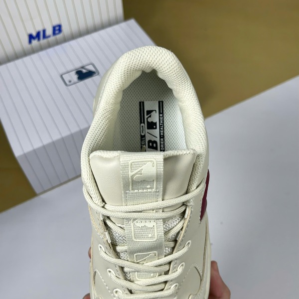 Giày MLB Big Ball Beige Red Kem Chữ C Đỏ - MLB ảnh 5 giày thể thao chất lượng
