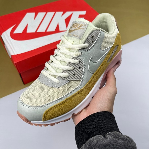 Giày Nike Air Max 90 Light Bone, Air Max 90 Xám Vàng Đế Nâu [S] - Nike ảnh 2 giày thể thao chất lượng