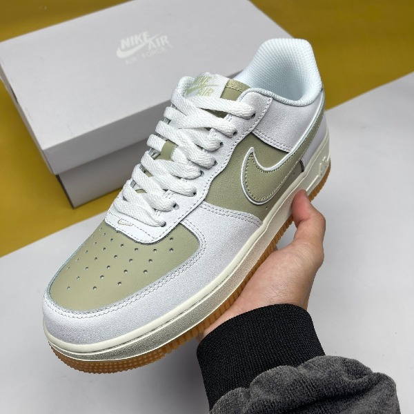 Giày Nike Air Force 1 Low 07 White Sail Light Silver Gum, AF1 Trắng Xanh Rêu Đế Nâu [S] - Nike ảnh 2 giày thể thao chất lượng