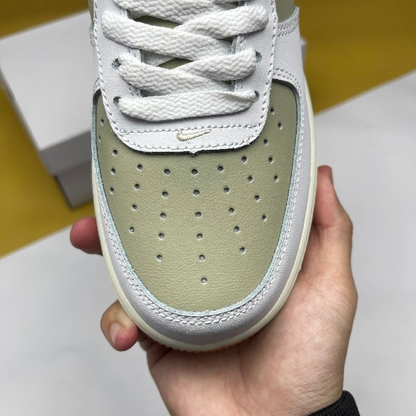 Giày Nike Air Force 1 Low 07 White Sail Light Silver Gum, AF1 Trắng Xanh Rêu Đế Nâu [S] - Nike ảnh 4 giày thể thao chất lượng