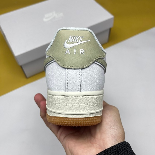 Giày Nike Air Force 1 Low 07 White Sail Light Silver Gum, AF1 Trắng Xanh Rêu Đế Nâu [S] - Nike ảnh 6 giày thể thao chất lượng