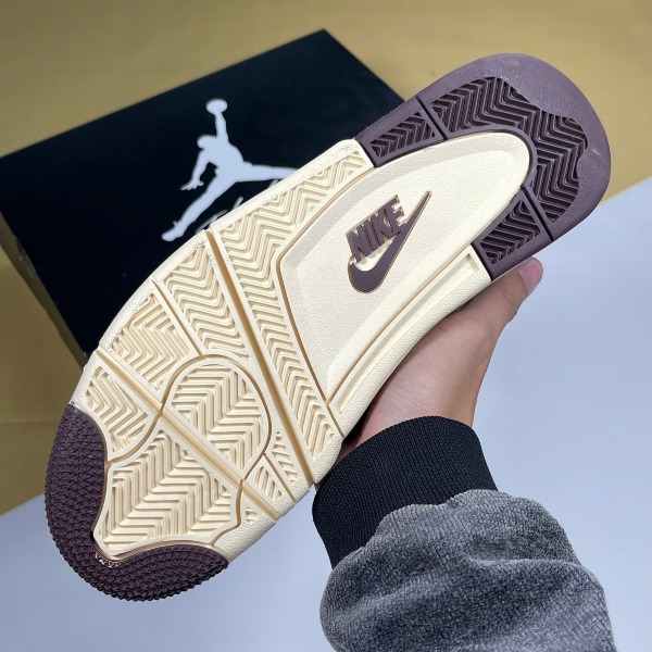 Giày Nike Air Jordan 4 Fossil Stone Kem Đen - Nike ảnh 7 giày thể thao chất lượng