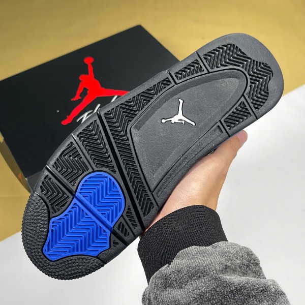 Giày Nike Air Jordan 4  Blue Thunder Đen Xanh - Nike ảnh 7 giày thể thao chất lượng