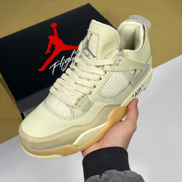 Giày Nike Air Jordan 4 Off White Kem Trắng - Nike ảnh 2 giày thể thao chất lượng