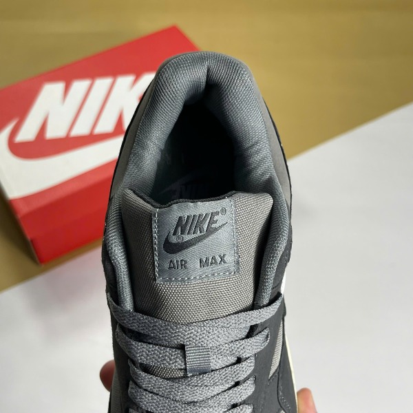 Giày Nike Air Max 1 Crepe Xám Đập Da Lộn Đế Kem - Nike ảnh 5 giày thể thao chất lượng