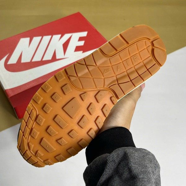 Giày Nike Air Max 1 Crepe Xám Đập Da Lộn Đế Kem - Nike ảnh 7 giày thể thao chất lượng