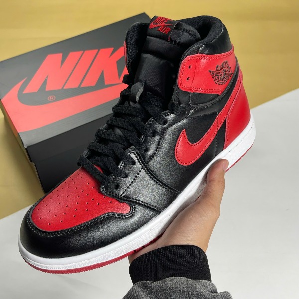 Giày Nike Air Jordan 1 High Banned Cổ Cao Đen Đỏ [S] - Nike ảnh 2 giày thể thao chất lượng