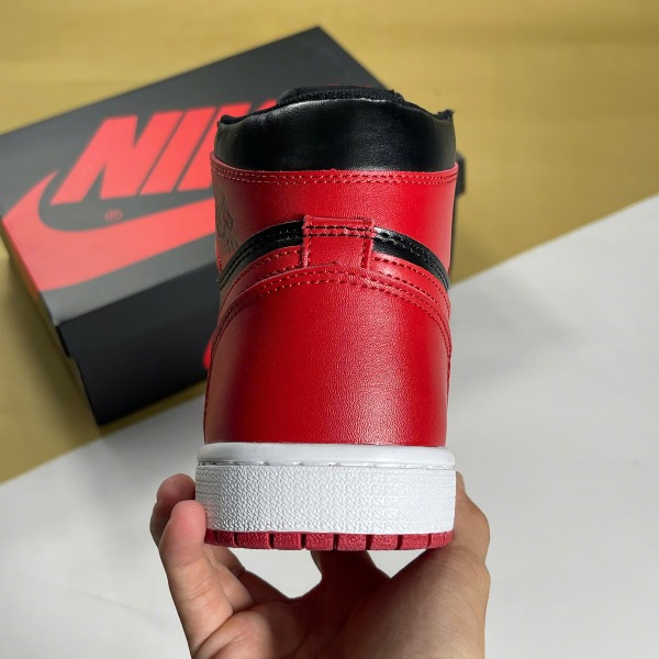 Giày Nike Air Jordan 1 High Banned Cổ Cao Đen Đỏ [S] - Nike ảnh 6 giày thể thao chất lượng