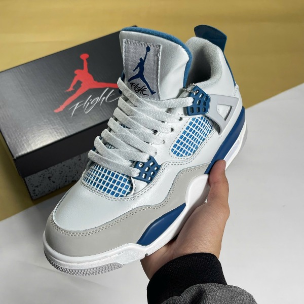 Giày Nike Air Jordan 4 Military Blue Trắng Xanh - Nike ảnh 2 giày thể thao chất lượng