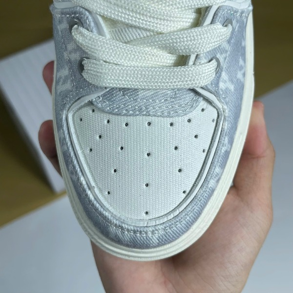 Giày MLB Chunky Liner Denim Monogram White Grey Trắng Xám - MLB ảnh 4 giày thể thao chất lượng