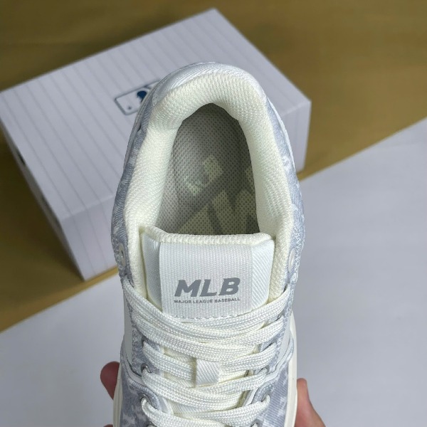 Giày MLB Chunky Liner Denim Monogram White Grey Trắng Xám - MLB ảnh 5 giày thể thao chất lượng