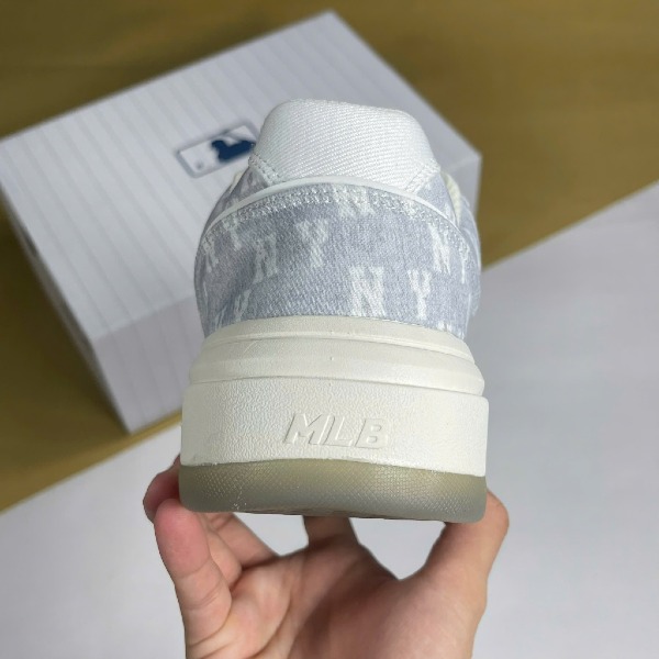 Giày MLB Chunky Liner Denim Monogram White Grey Trắng Xám - MLB ảnh 7 giày thể thao chất lượng
