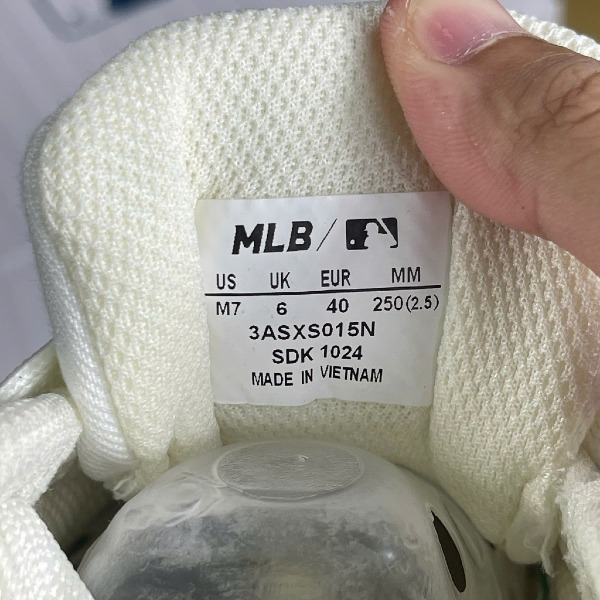 Giày MLB Chunky Liner Denim Monogram White Grey Trắng Xám - MLB ảnh 8 giày thể thao chất lượng